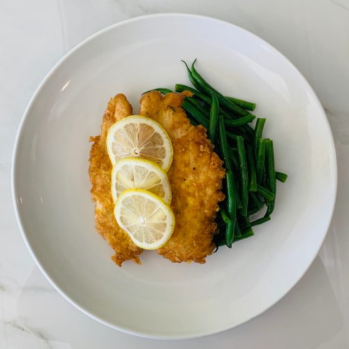 Chicken Romano with french green beans