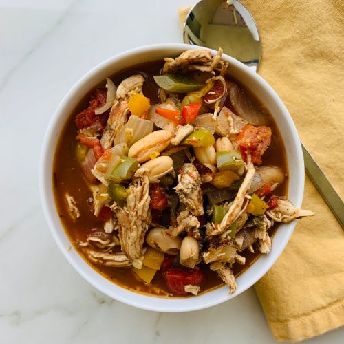 Soup: Rustic chicken white bean chili