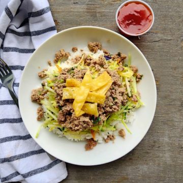 chicken egg roll bowl